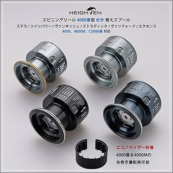 最終値下げ　タイドサーフ　5000番　4000番　5000番替えスプール HEIGHTEN リール スプール 4000 替えスプール 4000番から5000番対応